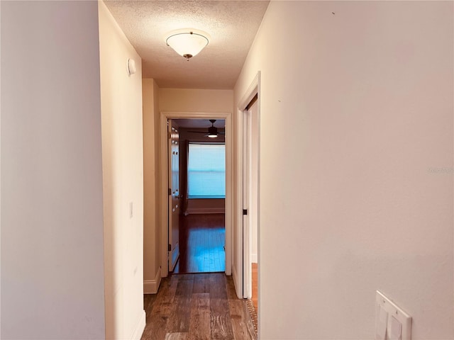7808 The Esplanade Ct, Orlando, FL 32836 - hall with wood finished floors and a textured ceiling