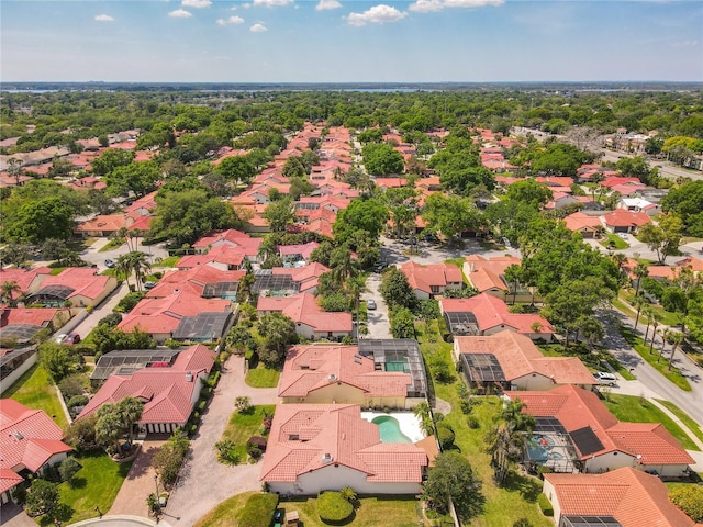 7808 The Esplanade Ct, Orlando, FL 32836 - aerial perspective of suburban area featuring a pool area