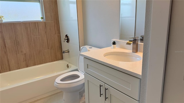 6345 SW 155th Pl, Ocala, FL 34473 - full bathroom with toilet, vanity, and shower / bathtub combination