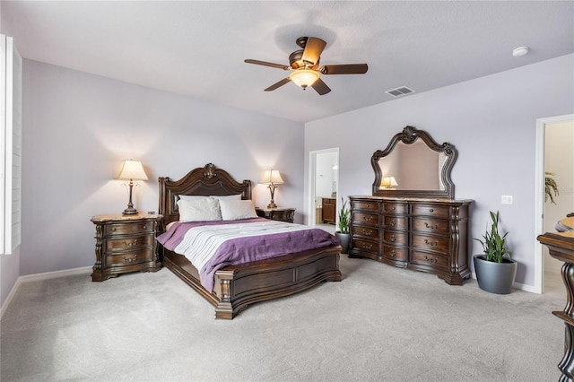 3936 Parkhouse Dr, Orlando, FL 32824 - carpeted bedroom featuring baseboards, visible vents, and ceiling fan