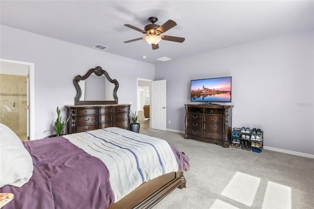 3936 Parkhouse Dr, Orlando, FL 32824 - bedroom with carpet floors, baseboards, ceiling fan, and visible vents
