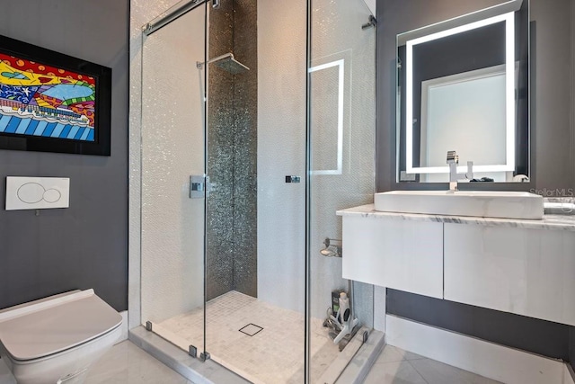 9000 Shawn Park Pl, Orlando, FL 32819 - full bath featuring tile patterned floors, toilet, a stall shower, and vanity