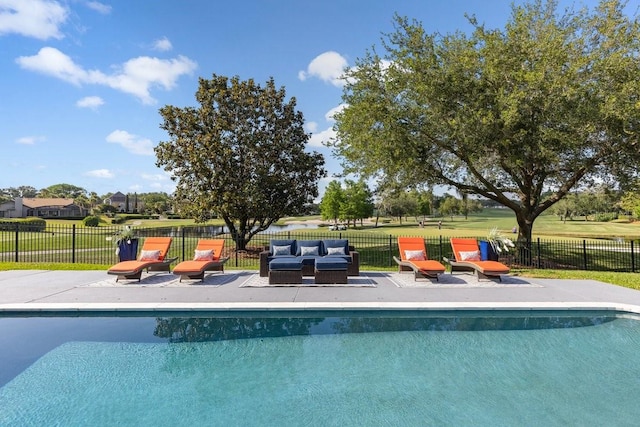 9000 Shawn Park Pl, Orlando, FL 32819 - view of swimming pool with a fenced in pool, fence, and a patio