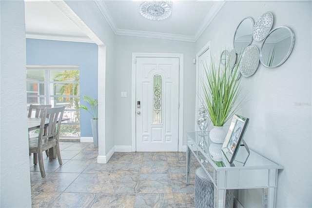 701 Denton Rd, Winter Park, FL 32792 - foyer entrance with crown molding and baseboards