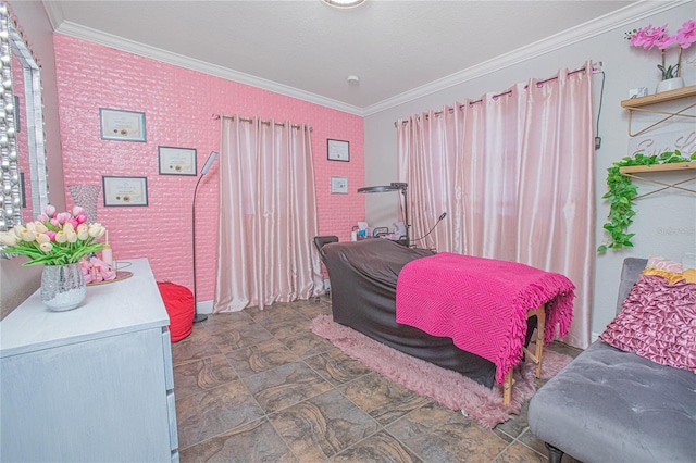 701 Denton Rd, Winter Park, FL 32792 - bedroom with stone finish floor and crown molding