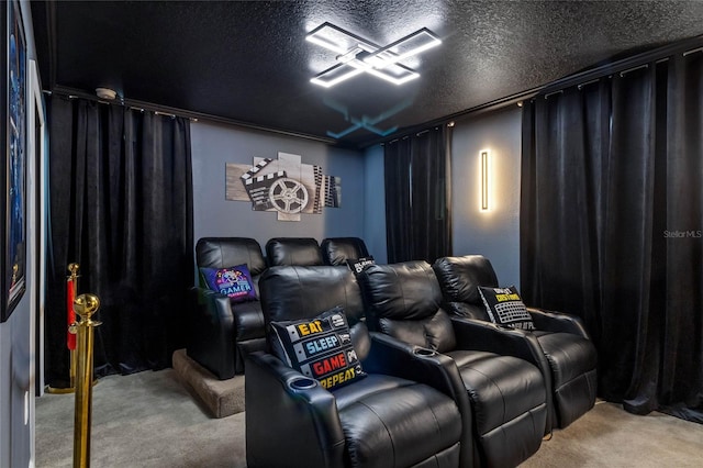 4305 Lana Ave, Davenport, FL 33897 - home theater featuring carpet floors and a textured ceiling