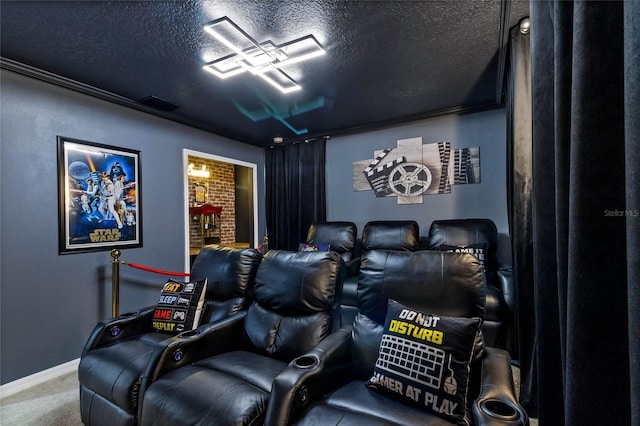 4305 Lana Ave, Davenport, FL 33897 - carpeted cinema featuring visible vents, baseboards, and a textured ceiling