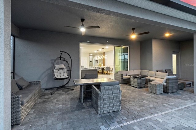 4305 Lana Ave, Davenport, FL 33897 - view of patio with an outdoor living space and ceiling fan