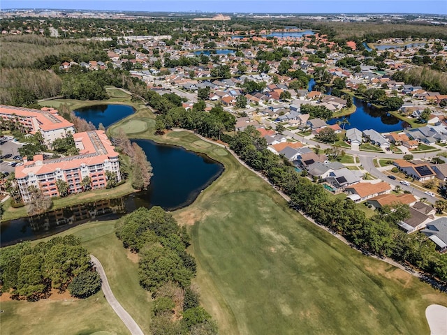 5813 Parkview Point Dr, Orlando, FL 32821 - birds eye view of property with a water view, view of golf course, and a residential view