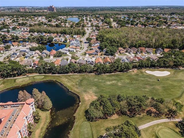 5813 Parkview Point Dr, Orlando, FL 32821 - aerial view featuring view of golf course, a residential view, and a water view
