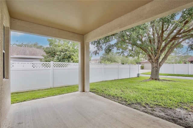 view of patio / terrace with a fenced backyard