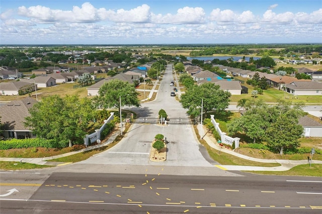 aerial view featuring a residential view