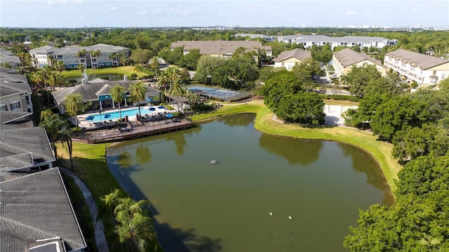 5136 Park Central Dr Unit 212, Orlando, FL 32839 - drone / aerial view with a water view and a residential view