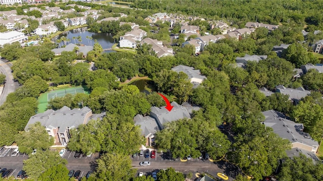 5136 Park Central Dr Unit 212, Orlando, FL 32839 - birds eye view of property featuring a water view and a residential view