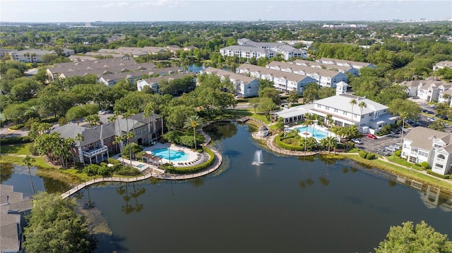 5136 Park Central Dr Unit 212, Orlando, FL 32839 - bird's eye view with a water view and a residential view