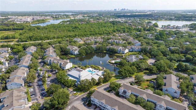 5136 Park Central Dr Unit 212, Orlando, FL 32839 - bird's eye view featuring a water view and a residential view