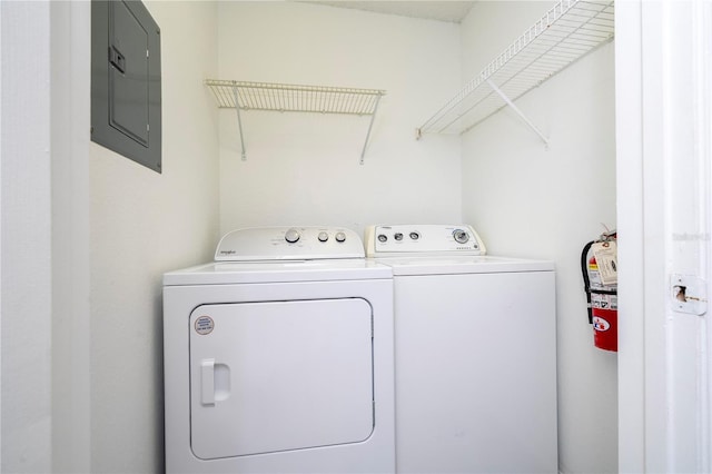 5136 Park Central Dr Unit 212, Orlando, FL 32839 - washroom with washing machine and clothes dryer, laundry area, and electric panel