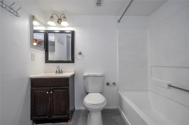 5136 Park Central Dr Unit 212, Orlando, FL 32839 - full bath featuring visible vents, tile patterned flooring, vanity, toilet, and shower / bath combination