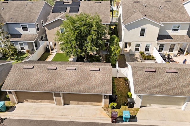bird's eye view featuring a residential view