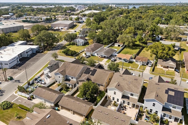 drone / aerial view with a residential view