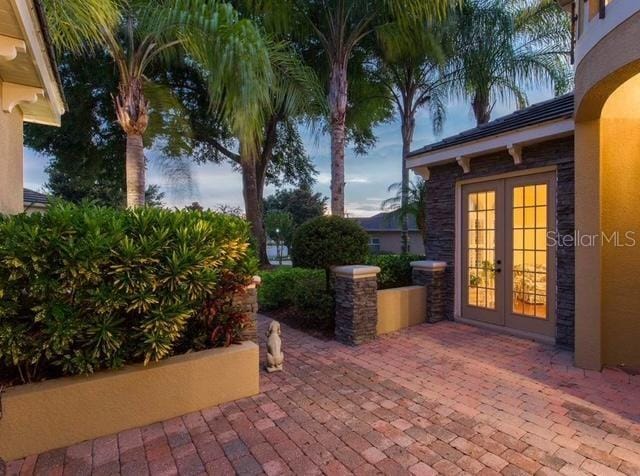 view of patio with french doors