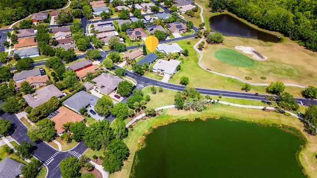 151 Bell Tower Xing W, Kissimmee, FL 34759 - aerial view of property and surrounding area featuring a large body of water, nearby suburban area, and a golf course