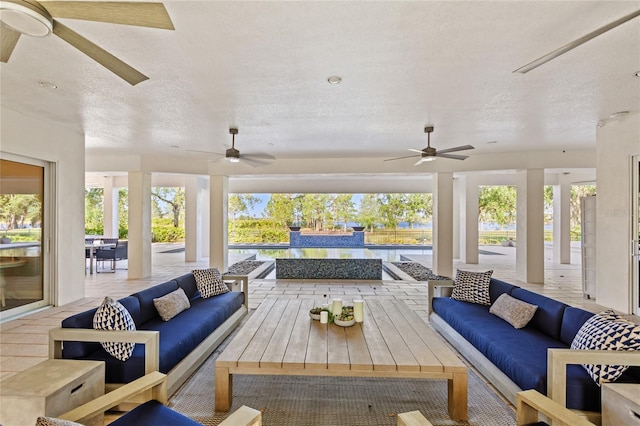 sunroom with plenty of natural light