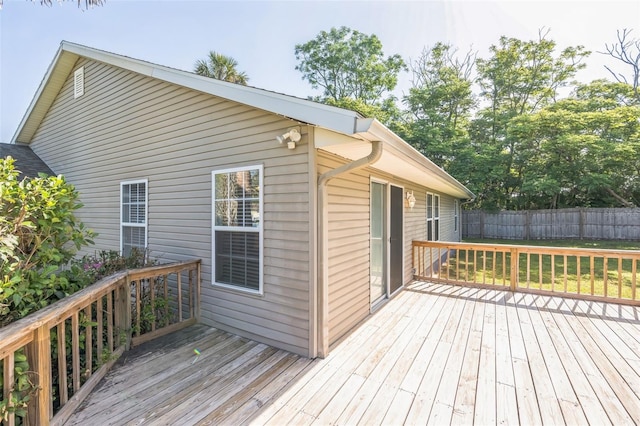 deck with fence