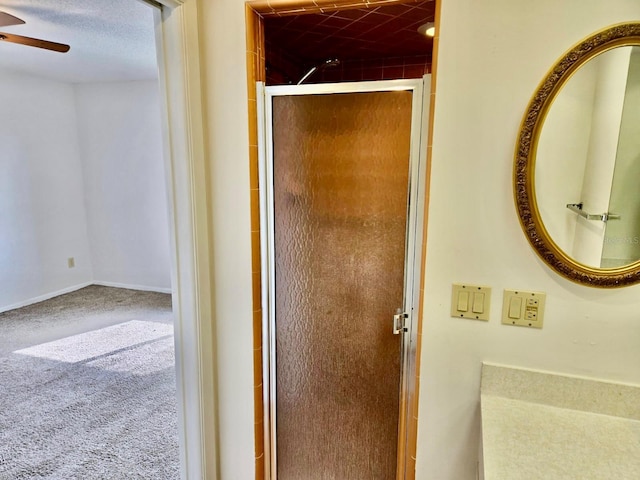 5 Buck Cir # B5, Haines City, FL 33844 - full bathroom featuring a stall shower and a ceiling fan