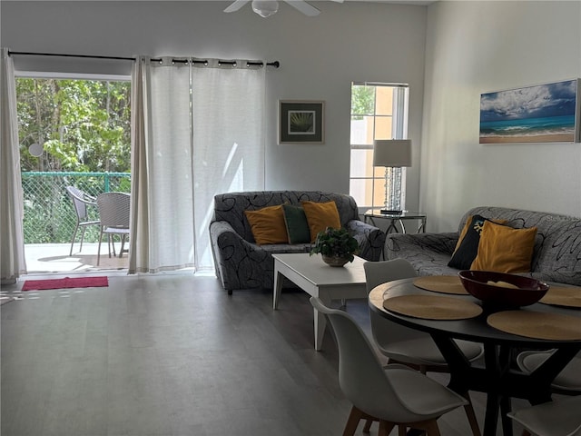 1119 Park Ridge Cir, Kissimmee, FL 34746 - living area featuring a ceiling fan