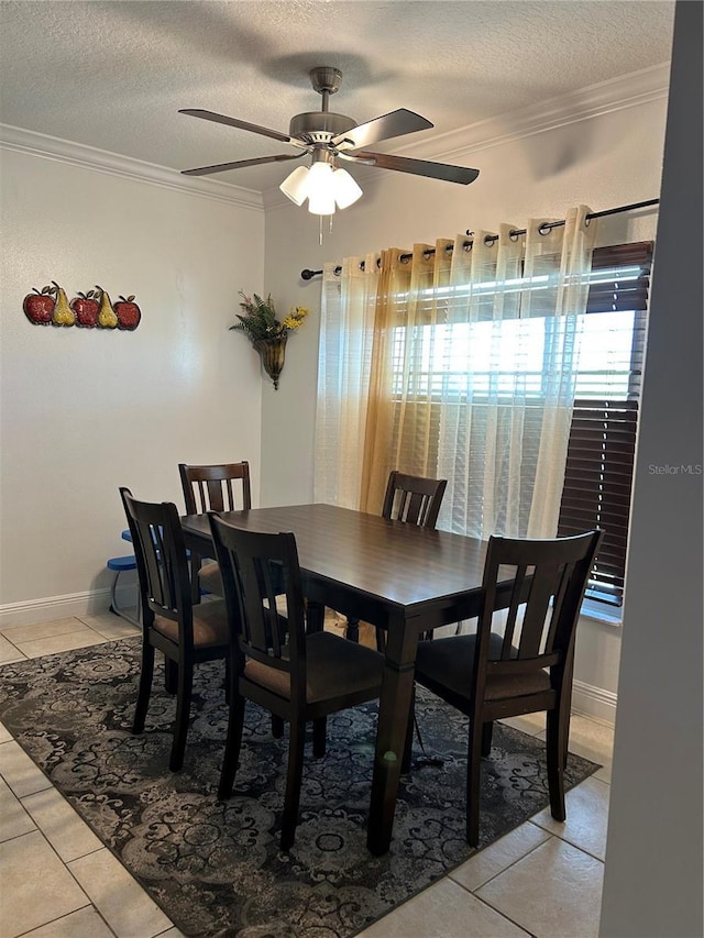 5406 Crepe Myrtle Cir, Kissimmee, FL 34758 - dining room with crown molding, light tile patterned floors, and a wealth of natural light