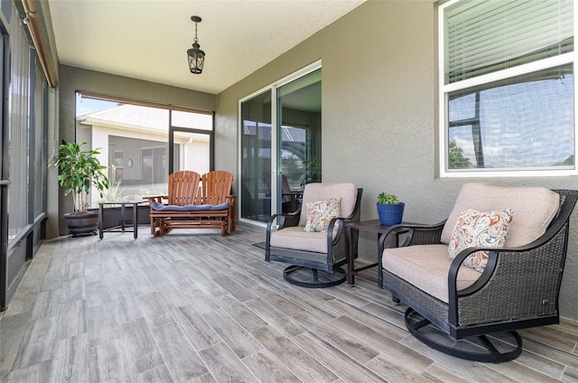 view of sunroom