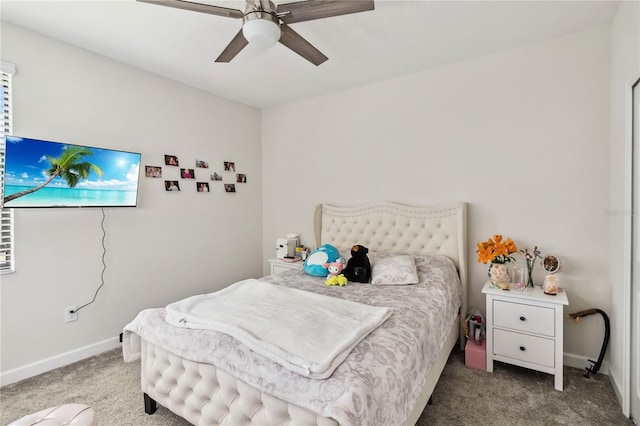 11150 Whistling Pine Way, Orlando, FL 32832 - bedroom with baseboards, carpet flooring, and a ceiling fan