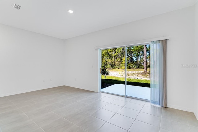 172 River Front Way, Edgewater, FL 32141 - unfurnished room featuring recessed lighting, baseboards, visible vents, and light tile patterned floors