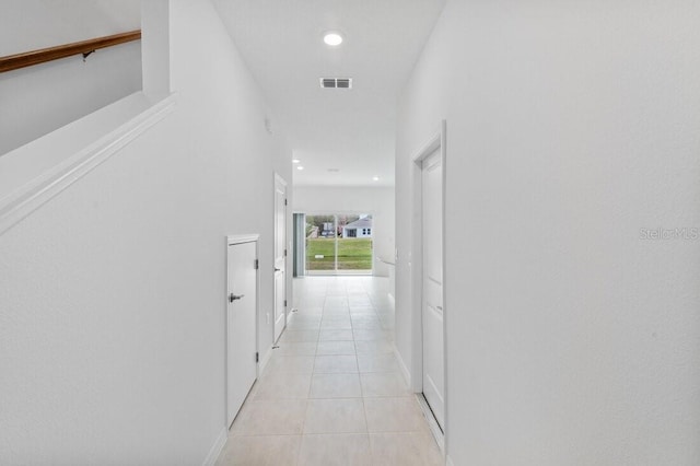 174 River Front Way, Edgewater, FL 32141 - corridor featuring light tile patterned floors, baseboards, recessed lighting, and visible vents