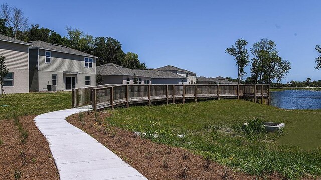 176 River Front Way, Edgewater, FL 32141 - view of yard with a water view, central AC, and a residential view