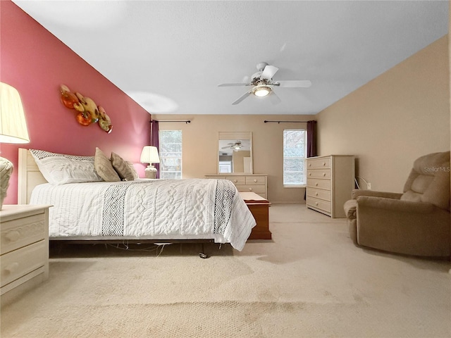 2436 Deer Trail Ln, Spring Hill, FL 34606 - carpeted bedroom featuring a ceiling fan