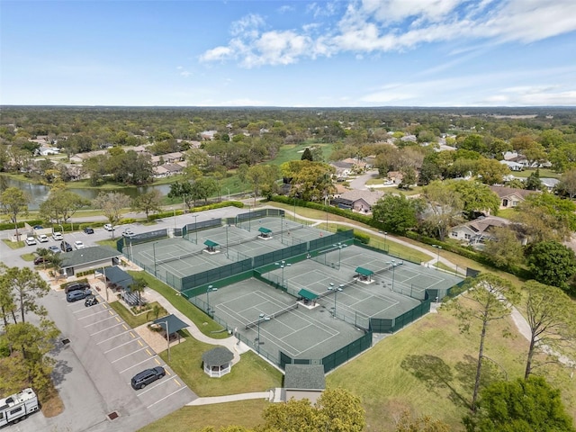 2436 Deer Trail Ln, Spring Hill, FL 34606 - aerial perspective of suburban area with a large body of water