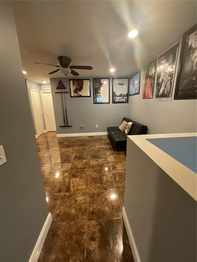 2737 Merrieweather Ln, Kissimmee, FL 34743 - hallway with recessed lighting and baseboards
