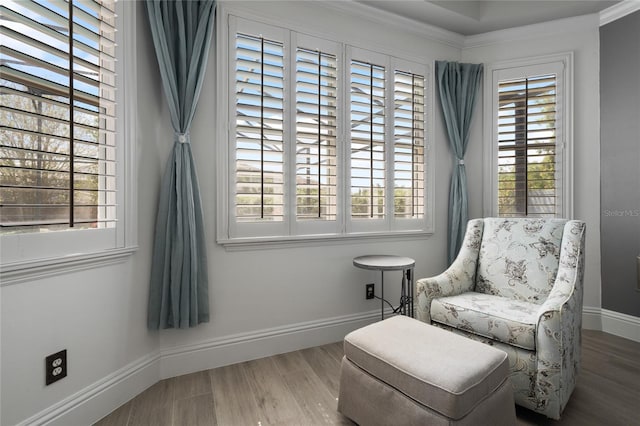 10662 Woodchase Cir, Orlando, FL 32836 - sitting room featuring a wealth of natural light, baseboards, and wood finished floors