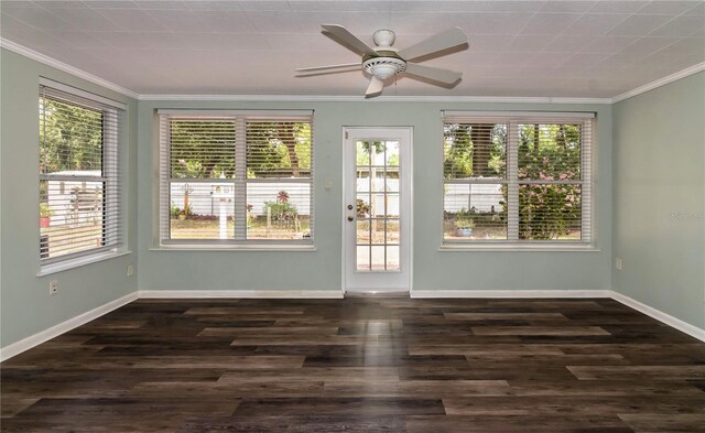 unfurnished sunroom featuring a healthy amount of sunlight