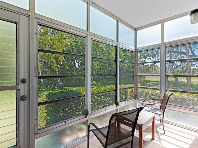 view of sunroom