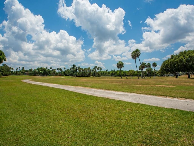 view of community with a lawn