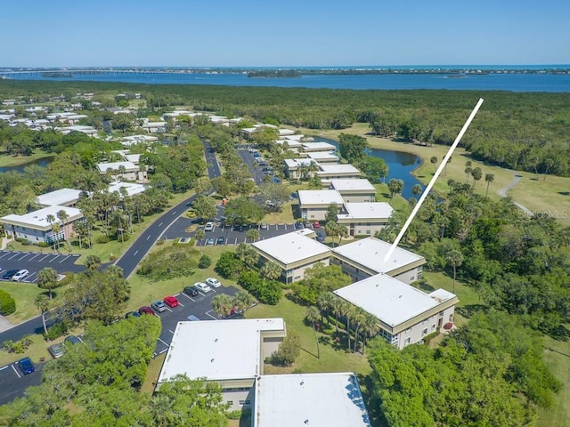 bird's eye view of a nearby body of water
