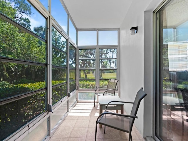 sunroom featuring plenty of natural light