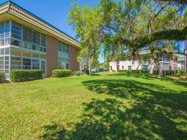 view of green lawn