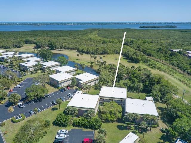 aerial view of a large body of water