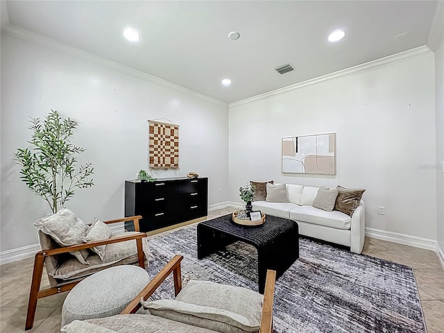 2240 Osprey Ave, Orlando, FL 32814 - living area featuring crown molding and recessed lighting