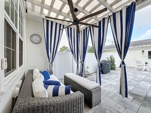 2240 Osprey Ave, Orlando, FL 32814 - view of patio with outdoor lounge area and a ceiling fan