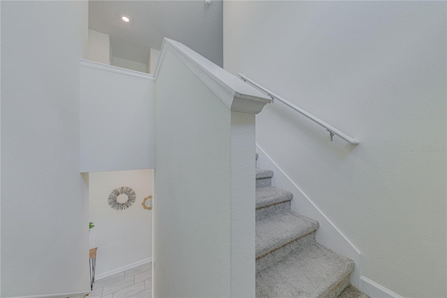 2760 Bookmark Dr, Kissimmee, FL 34746 - stairway with baseboards and recessed lighting